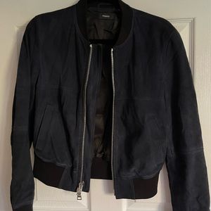 Theory suede bomber jacket